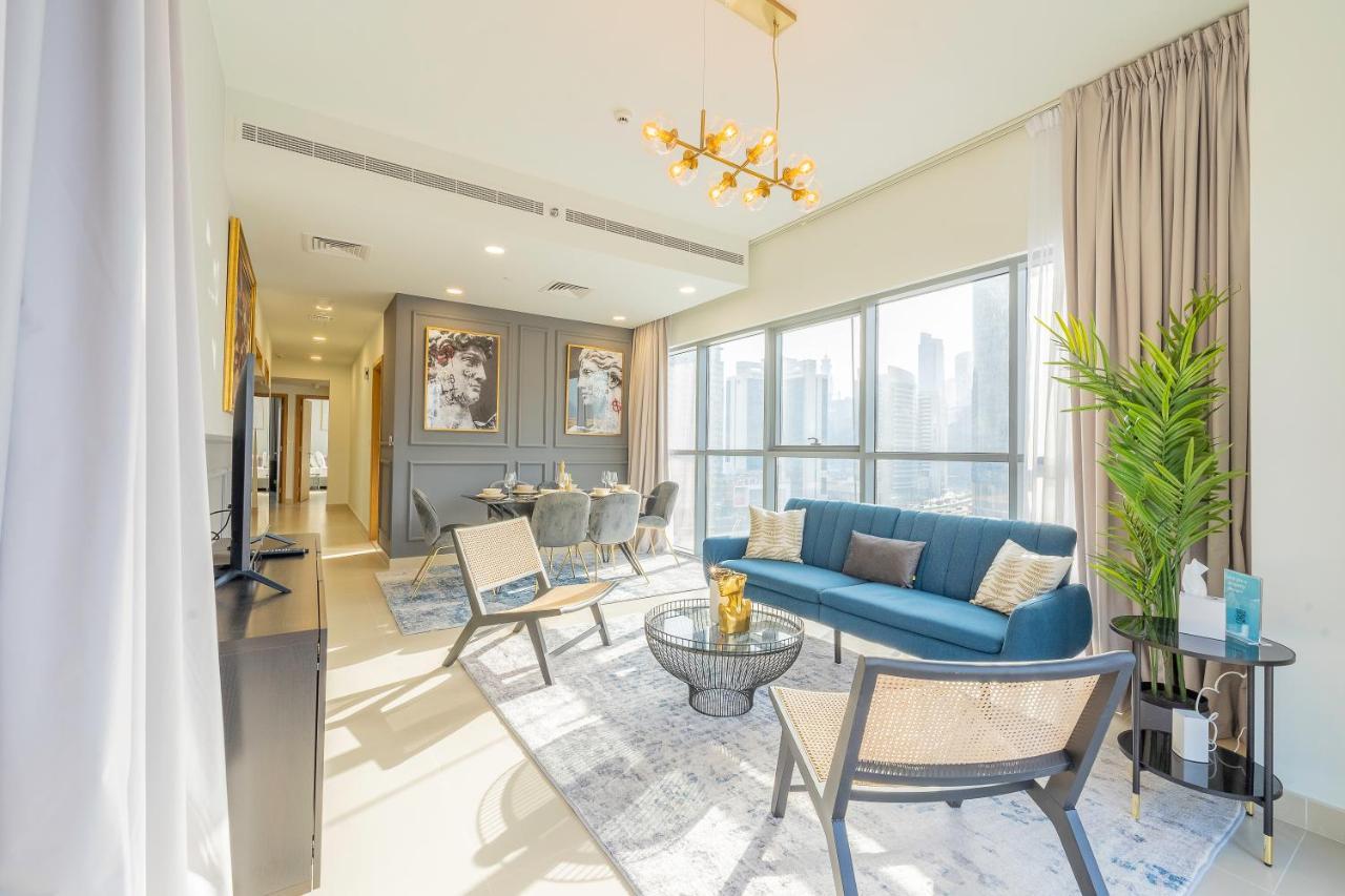 Nouveau Art Deco 3Br With Burj & Canal Views Dubai Buitenkant foto